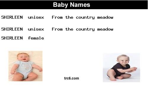 shirleen baby names